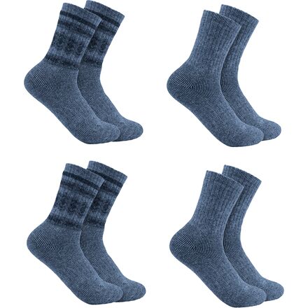 Synthetic-Wool Blend Crew Sock - 4-Pack - Women's