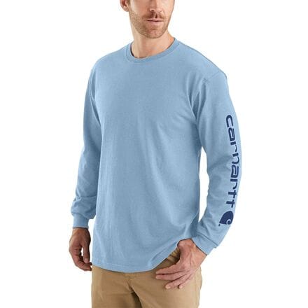 Carhartt - Signature Sleeve Logo Long-Sleeve T-Shirt - Men's - Alpine Blue Heather