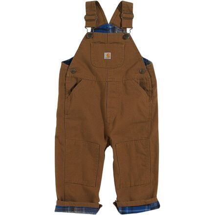 Carhartt - Canvas Bib Flannel Lined Overall Pant - Toddler Boys' - Brown