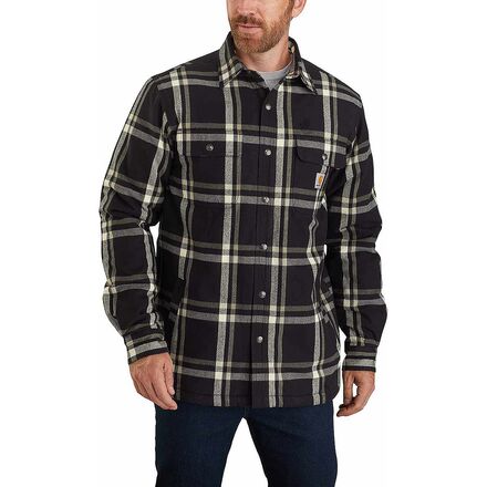 Carhartt - Relax Fit Flannel Sherpa Lined Plaid Shirt Jacket - Men's