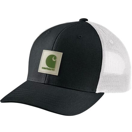 Carhartt - Rugged Flex Twill Mesh-Back Logo Patch Cap - Black/Arborvitae