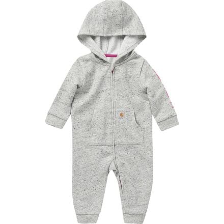 Carhartt - Fleece Long-Sleeve Zip-Front Hooded Coverall - Infants' - Ash Heather