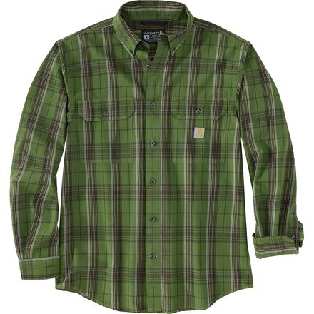 Carhartt - Loose Fit MW Chambray Long-Sleeve Plaid Shirt - Men's - Chive