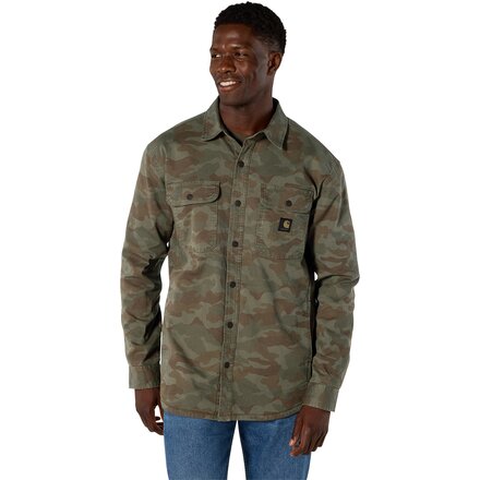Rugged Flex Relaxed Fit Canvas Fleece Shirt Jacket - Men's