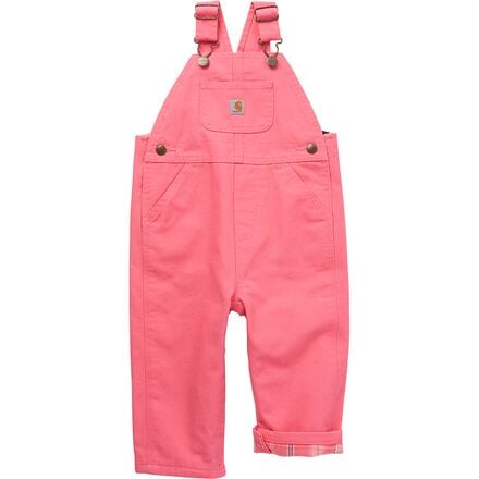 Carhartt - Flannel-Lined Canvas Overall - Girls' - Pink Lemondade