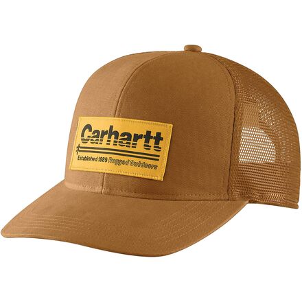 Carhartt - Canvas Mesh-Back Outdoors Patch Cap - Carhartt Brown