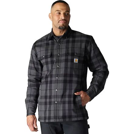 Relaxed Fit Flannel Sherpa-Lined Shirt Jacket - Men's