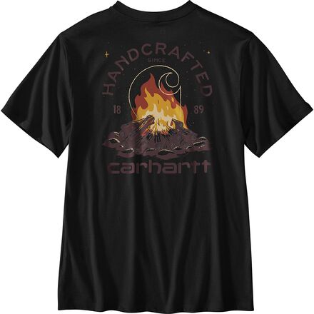 Relaxed Lightweight SS Pocket Fire Graphic T-Shirt - Men's