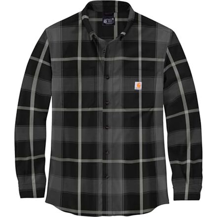 Rugged Flex Relaxed Midweight Flannel Plaid Shirt - Men's