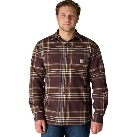 Rugged Flex Relaxed Midweight Flannel Plaid Shirt - Men's