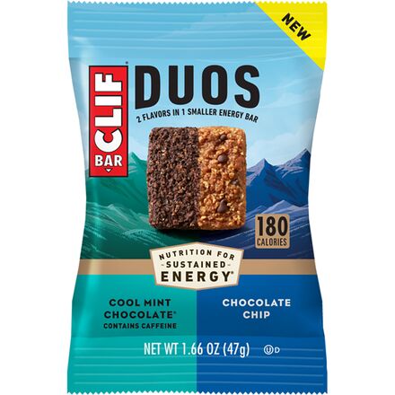 Clifbar - Clif Duos Bar - 14-Pack - Cool Mint Chocolate + Chocolate Chip