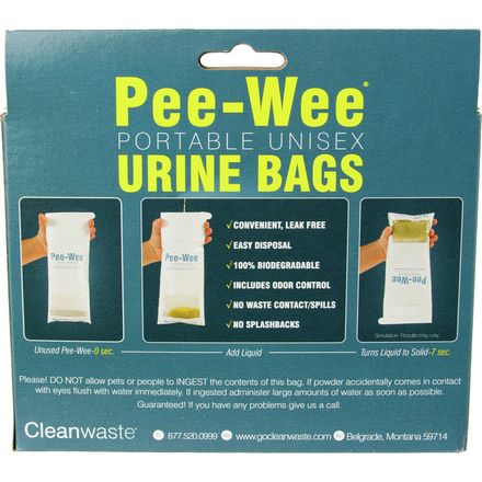 Cleanwaste - PeeWee Urine Bag - 12 Pack