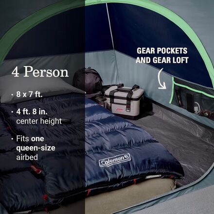 Coleman - Skydome Tent + Lighting: 4-Person 3-Season