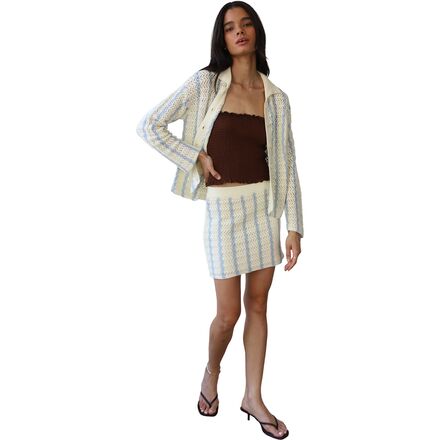 Callahan - Sienna Crochet Button Down Top - Women's