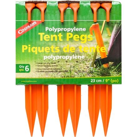 Coghlan's - 9in Tent Pegs - 6-Pack - One Color