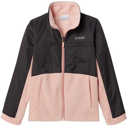 Columbia - Benton Springs III Overlay Fleece Jacket - Girls' - Faux Pink/Shark
