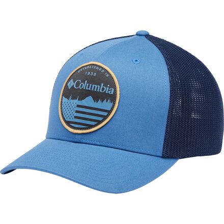 Columbia Mesh Baseball Hat - Men's Skyler/Collegiate Navy/Flag, S/M