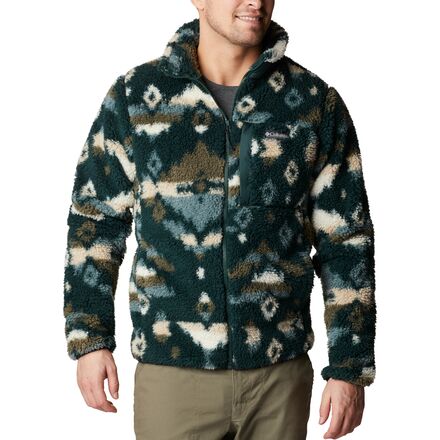 Columbia - Winter Pass Print Full-Zip Fleece Jacket - Men's - Spruce Rocky Mountain Print