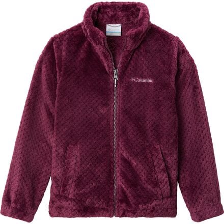 Columbia - Fire Side Sherpa Hybrid Full-Zip Fleece Jacket - Girls' - Marionberry