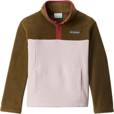 Columbia - Steens Mountain 1/4-Snap Fleece Pullover - Girls' - Mineral Pink/New Olive