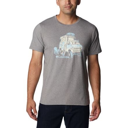 Columbia - Sun Trek Short-Sleeve Graphic T-Shirt - Men's - City Grey Heather/H2o Fanatic 2