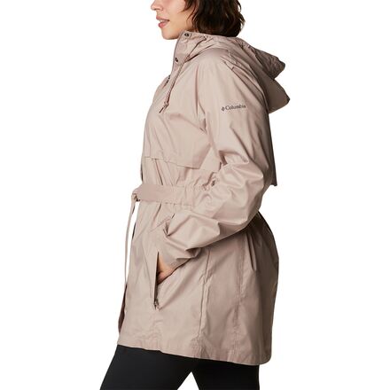 Columbia Women's Pardon My Trench Rain Jacket Plus Size - Flint Grey