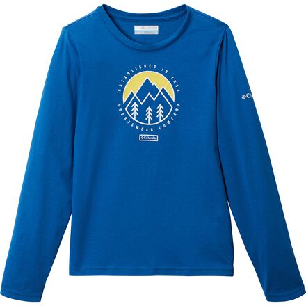 Columbia - Dobson Pass Long-Sleeve Graphic T-Shirt - Kids' - Bright Indigo/Outdoor Park