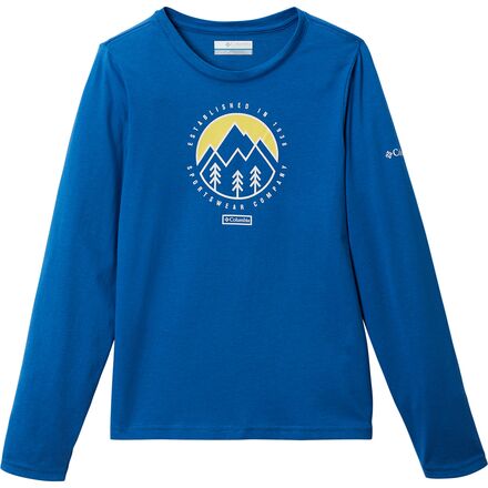 Columbia - Dobson Pass Long-Sleeve Graphic T-Shirt - Toddlers' - Bright Indigo/Outdoor Park