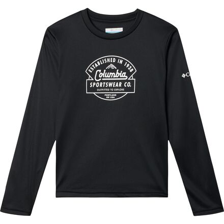 Columbia - Grizzly Peak Long-Sleeve Graphic T-Shirt - Kids' - Black/Csc Outfitted