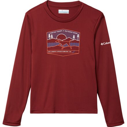 Columbia - Grizzly Peak Long-Sleeve Graphic T-Shirt - Toddlers' - Red Jasper/Hound Scape