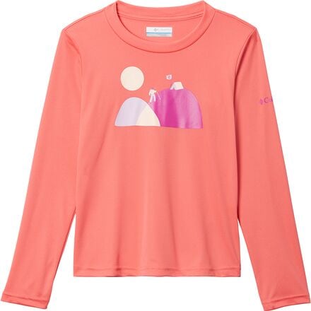 Columbia - Mirror Rock Long-Sleeve Graphic T-Shirt - Girls' - Blush Pink/Foxy Hiker
