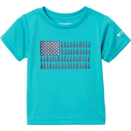 Columbia - Grizzly Ridge Short-Sleeve Graphic Shirt - Toddler Boys' - Bright Aqua/Patriotic Pines Graphic