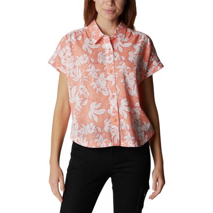 Columbia - Camp Henry IV Short-Sleeve Shirt - Women's - Coral Reef Lakeshore Floral