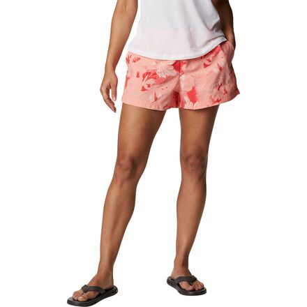 Columbia - Sandy River II Printed 5in Short - Women's - Coral Reef Daisy Party