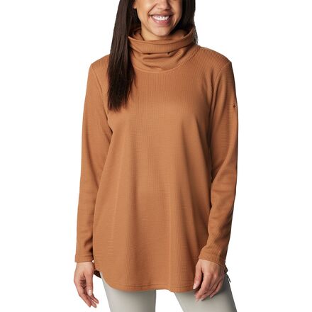 Columbia - Holly Hideaway Waffle Cowl Neck Pullover - Women's - Camel Brown