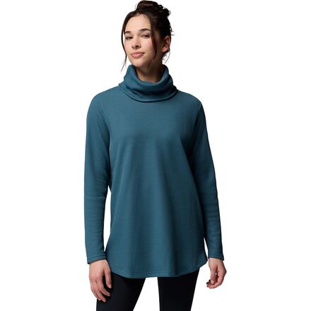 Holly Hideaway Waffle Cowl Neck Pullover - Women's