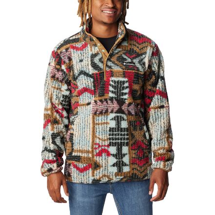 Columbia - Rugged Ridge II Sherpa 1/2-Snap Fleece - Men's - Delta Pathways Print