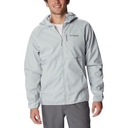 Columbia - Terminal Stretch Softshell Hooded Jacket - Men's - Cool Grey