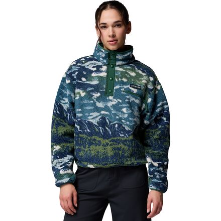 Helvetia II Printed Cropped 1/2-Snap Pullover - Women's