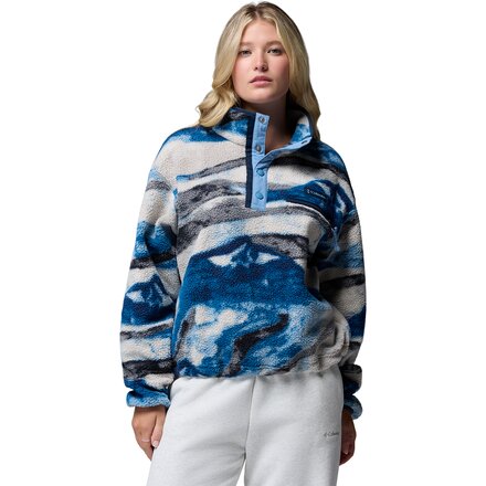Helvetia II Printed Cropped 1/2-Snap Pullover - Women's