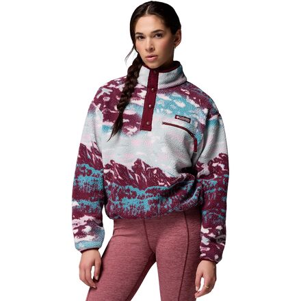 Helvetia II Printed Cropped 1/2-Snap Pullover - Women's