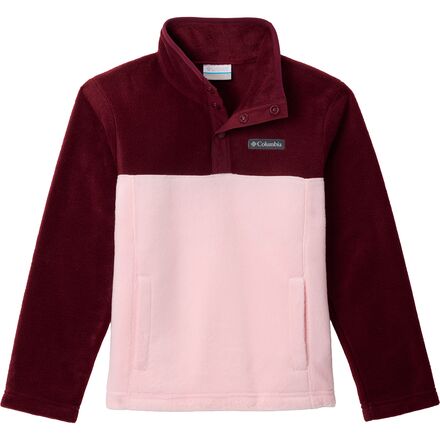 Columbia - Steens Mtn II 1/4 Snap Fleece Pull-Over - Kids' - Satin Pink/Rich Wine