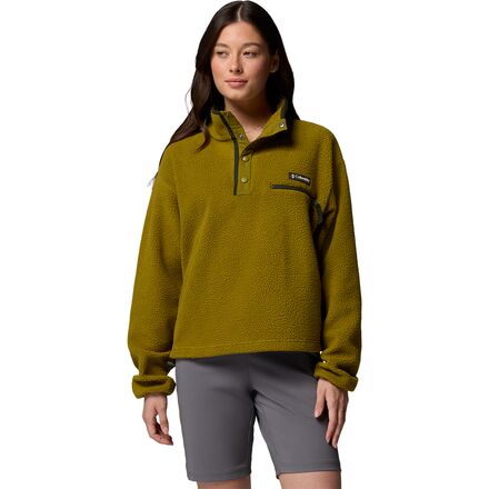 Helvetia II Cropped 1/2-Snap Fleece Pullover - Women's