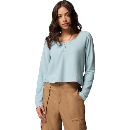 Brea Falls Grid Long-Sleeve Henley - Women's