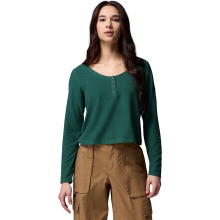 Brea Falls Grid Long-Sleeve Henley - Women's