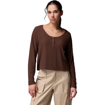 Brea Falls Grid Long-Sleeve Henley - Women's