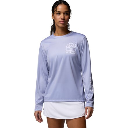 Tidal Palm Waves Long-Sleeve T-Shirt - Women's