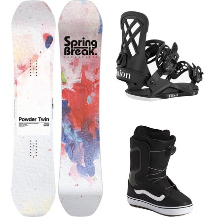 Spring Break Powder Twin Snowboard + STR Binding + Aura OG