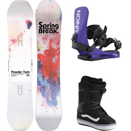 Spring Break Powder Twin Snowboard + STR Binding + Aura OG