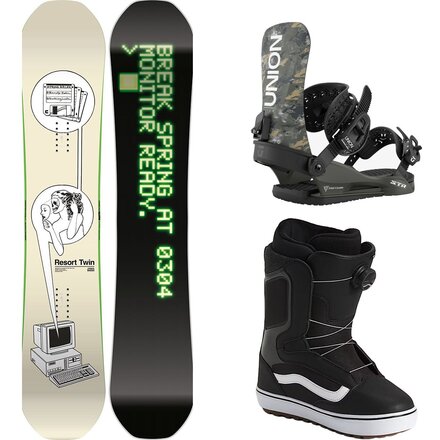 Spring Break Resort Twin Snowboard + STR Binding + Aura OG